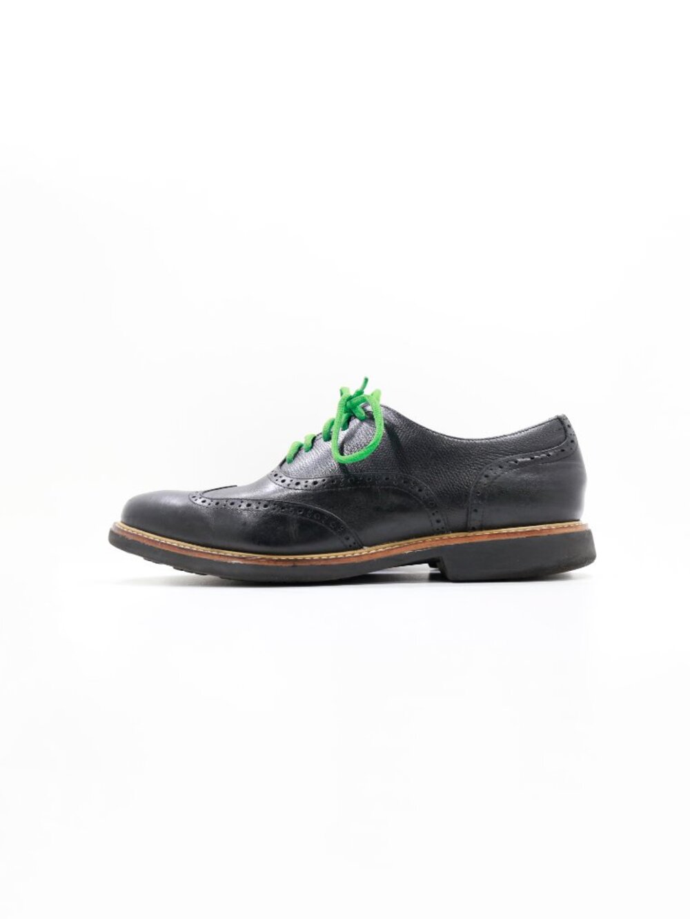 Cole Haan Great Jones Black Leather Wingtip Oxfords - 11